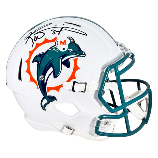 Ricky Williams Signed Miami Dolphins Throwback Speed Full-Size Replica Football Helmet (Beckett)