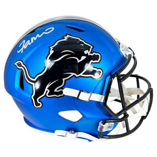 Jameson Williams Signed Detroit Lions 2024 Speed Full-Size Replica Football Helmet (JSA)