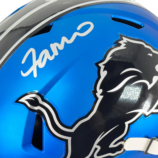 Jameson Williams Signed Detroit Lions 2024 Speed Full-Size Replica Football Helmet (JSA)