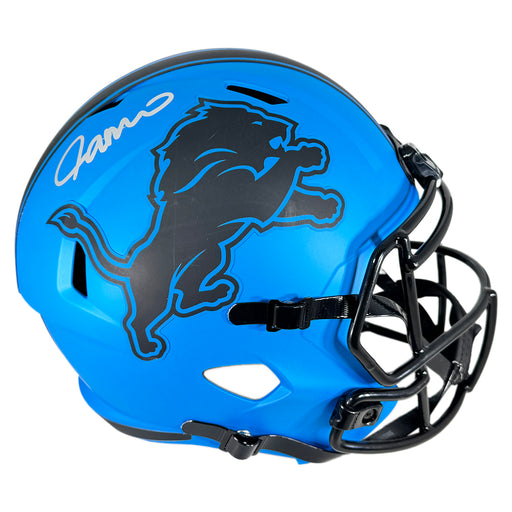 Jameson Williams Signed Detroit Lions Rave Full-Size Replica Football Helmet (JSA)
