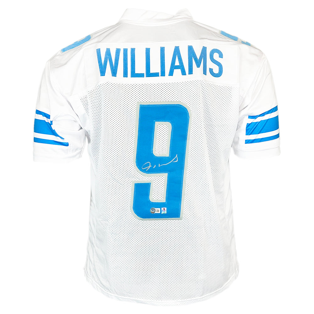 Jameson Williams Signed Detroit White Football Jersey (Beckett)