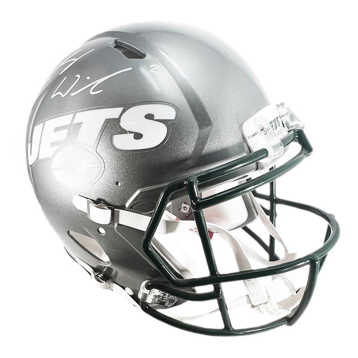 Zach Wilson New York Jets Autographed Riddell Speed Replica Helmet