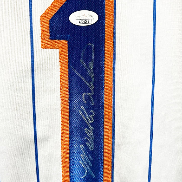 Mookie Wilson Signed New York Pinstripe Baseball Jersey (JSA)