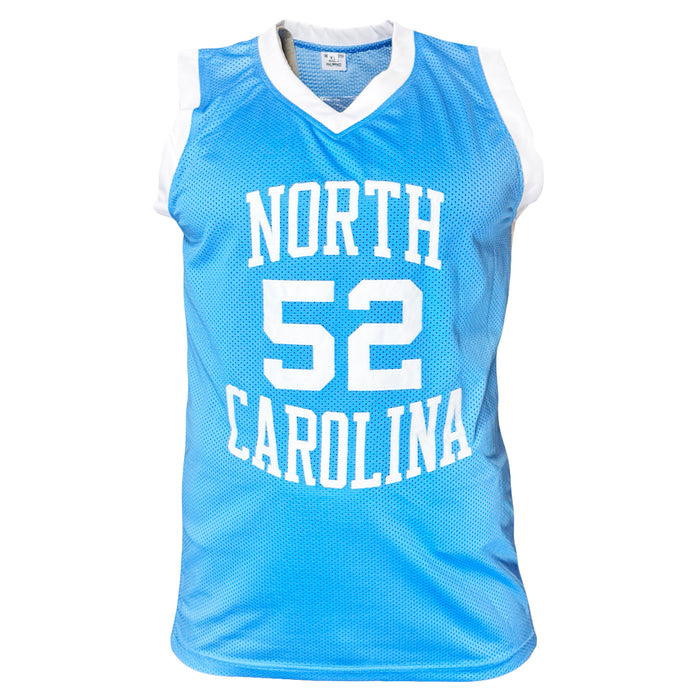 James Worthy Signed North Carolina College Blue Basketball Jersey (JSA)