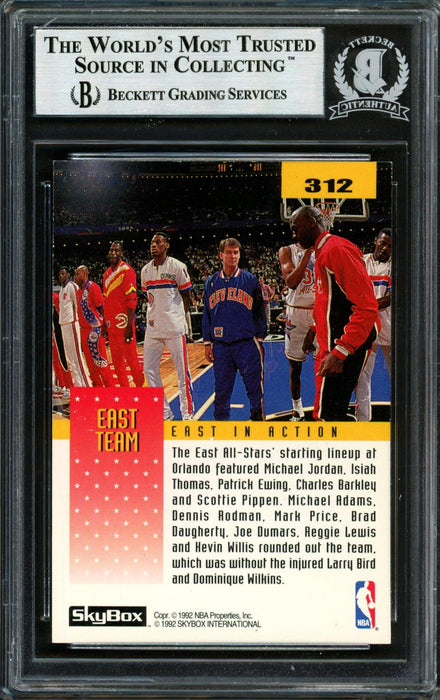 Dennis Rodman Autographed 1992-93 Skybox Card #312 Detroit Pistons Beckett BAS #12518322 - RSA