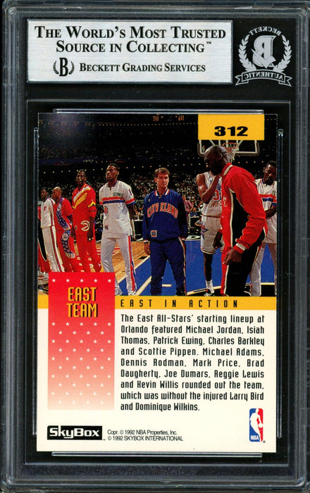 Dennis Rodman Autographed 1992-93 Skybox Card #312 Detroit Pistons Beckett BAS #12518323 - RSA
