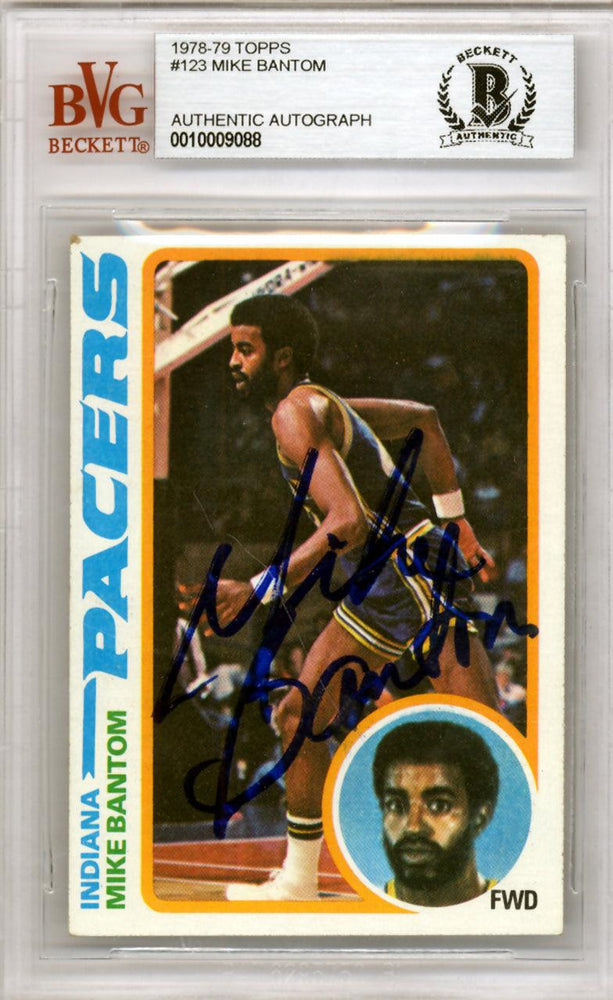 Mike Bantom Autographed 1978 Topps Card #123 Indiana Pacers Beckett BAS #10009088 - RSA
