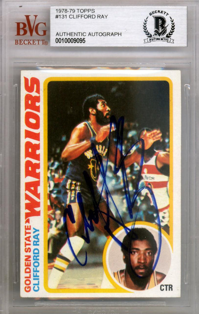 Clifford Ray Autographed 1978 Topps Card #131 Golden State Warriors Beckett BAS #10009095 - RSA