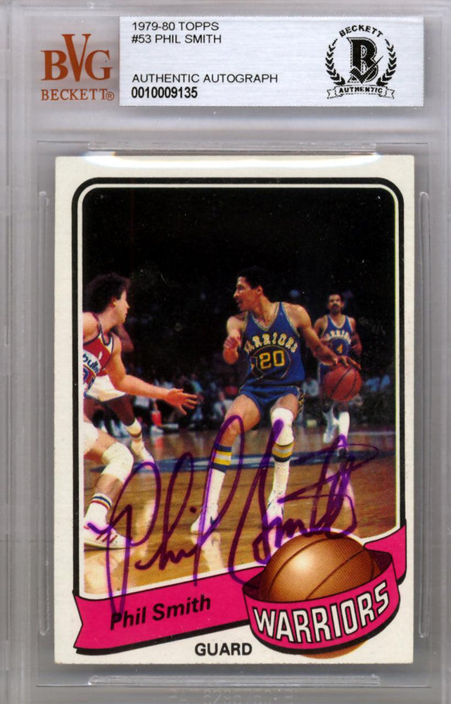 Phil Smith Autographed 1979 Topps Card #53 Golden State Warriors Beckett BAS #10009135 - RSA
