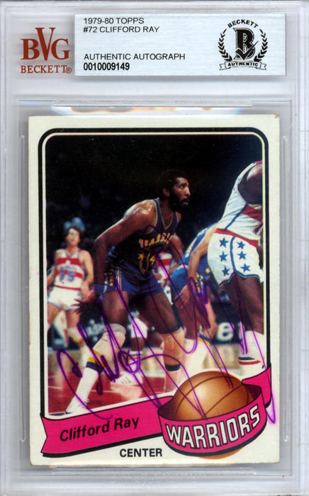 Clifford Ray Autographed 1979 Topps Card #72 Golden State Warriors Beckett BAS #10009149 - RSA