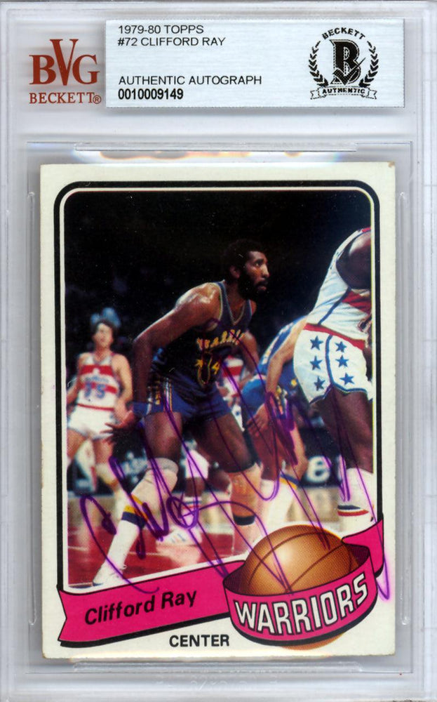 Clifford Ray Autographed 1979 Topps Card #72 Golden State Warriors Beckett BAS #10009149 - RSA
