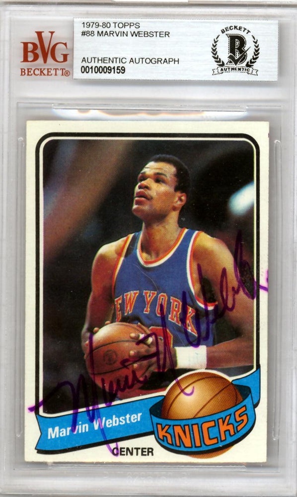 Marvin Webster Autographed 1979 Topps Card #88 New York Knicks Beckett BAS #10009159 - RSA