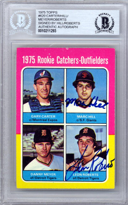 Marc Hill & Leon Roberts Autographed 1975 Topps Rookie Card #620 Beckett BAS #10211293 - RSA