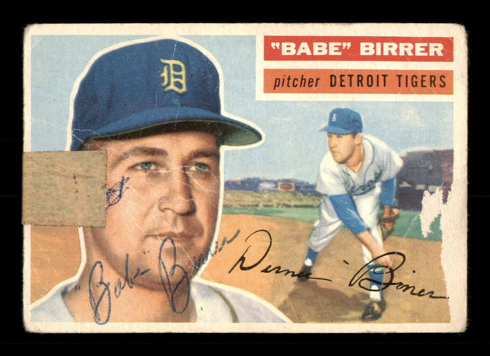 Babe Birrer Autographed 1956 Topps Rookie Card #84 Detroit Tigers