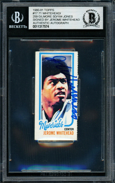 Jerome Whitehead Autographed 1980-81 Topps Card #71 Dallas Mavericks Beckett BAS #11317574 - RSA