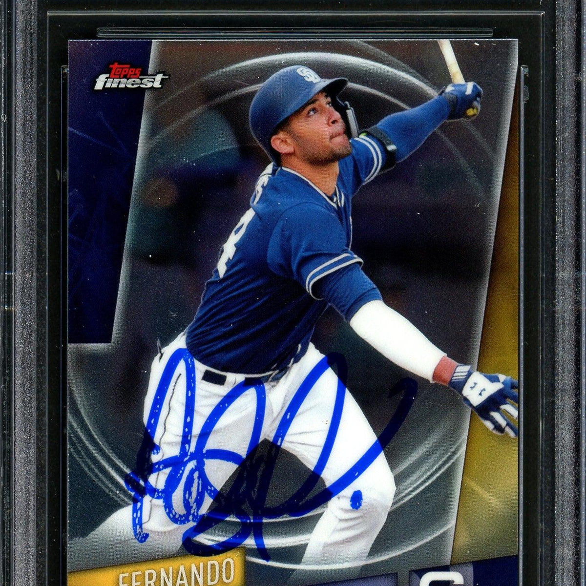 Fernando Tatis Jr. Autographed 2019 Topps Finest Refractor Rookie Card — RSA