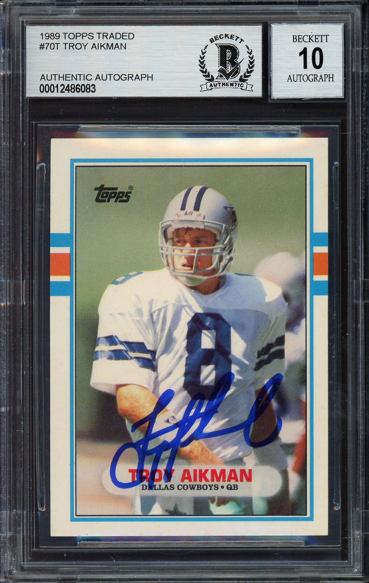 Troy Aikman Autographed Framed Cowboys Jersey