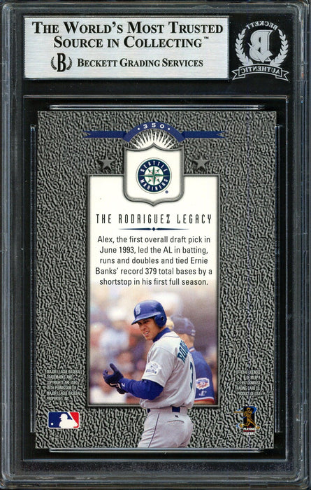 Alex Rodriguez Autographed 1997 Leaf Legacy Card #350 Seattle Mariners Beckett BAS #12410238 - RSA