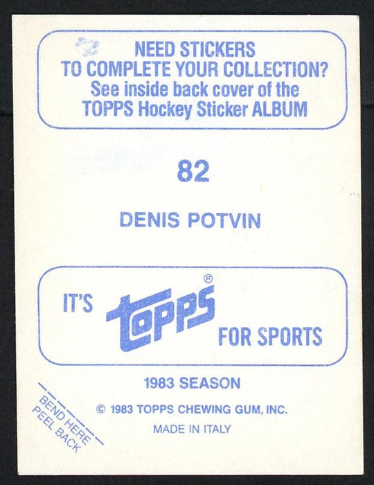 Denis Potvin Autographed 1983-84 Topps Sticker Card #82 New York Islanders SKU #154083 - RSA