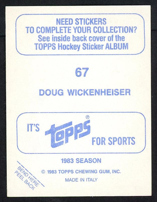Doug Wickenheiser Autographed 1983-84 Topps Sticker Card #67 Montreal Canadiens SKU #154091 - RSA