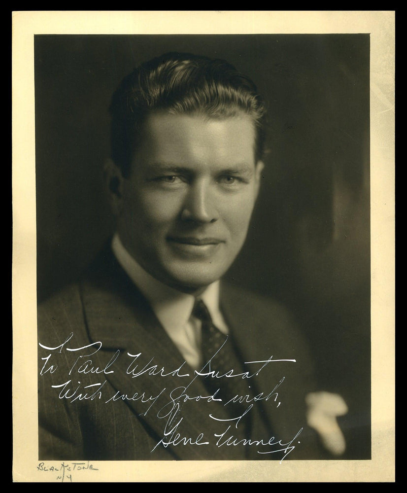 Gene Tunney Autographed 8x10 Photo "To Paul" Vintage Signature Beckett BAS #A34709 - RSA