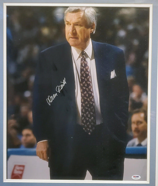 Dean Smith Autographed Framed 16x20 Photo UNC Tar Heels PSA/DNA #Z64171 - RSA