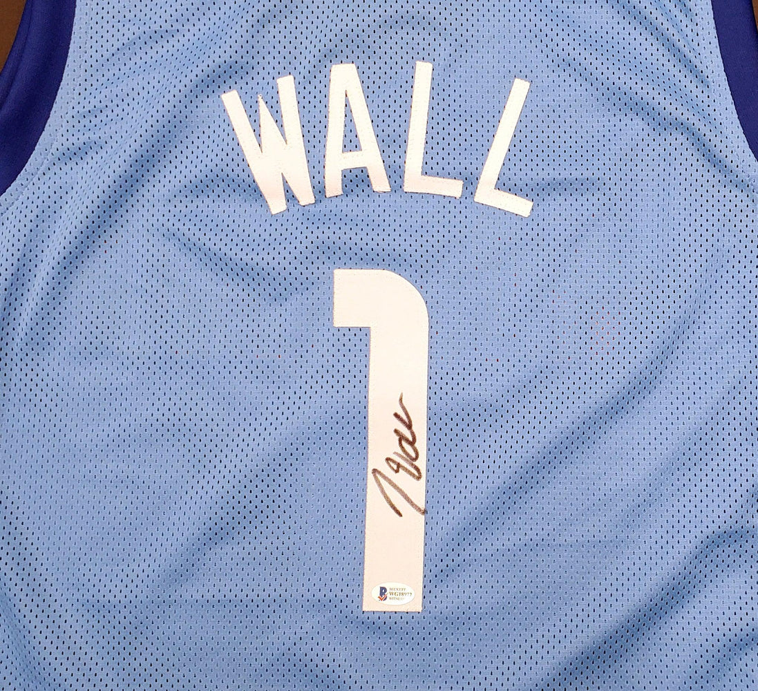 Houston Rockets John Wall Autographed Light Blue Jersey Beckett BAS Stock #189803 - RSA