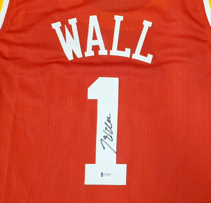 Houston Rockets John Wall Autographed Red Jersey Beckett BAS Stock #189805 - RSA
