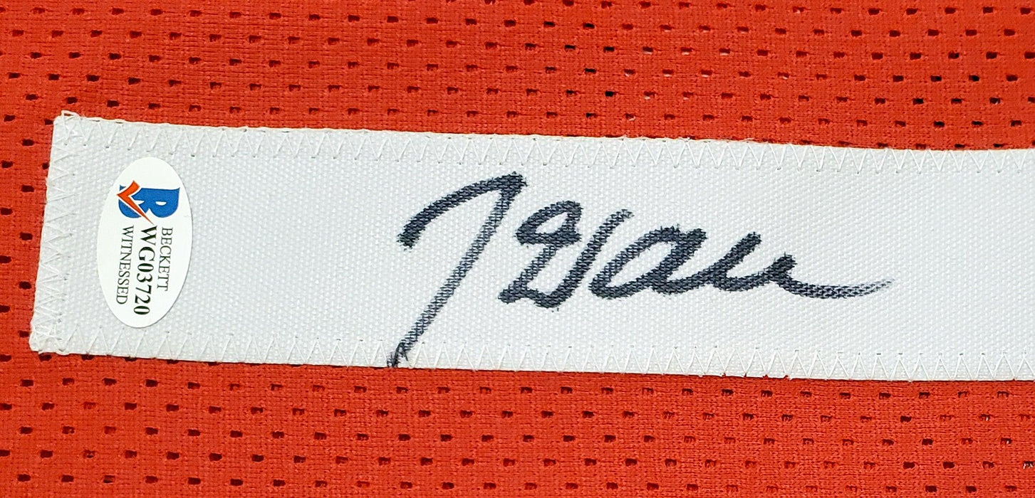 Houston Rockets John Wall Autographed Red Jersey Beckett BAS Stock #189806 - RSA