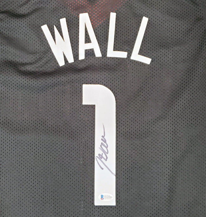 Houston Rockets John Wall Autographed Black Jersey Beckett BAS Stock #189808 - RSA