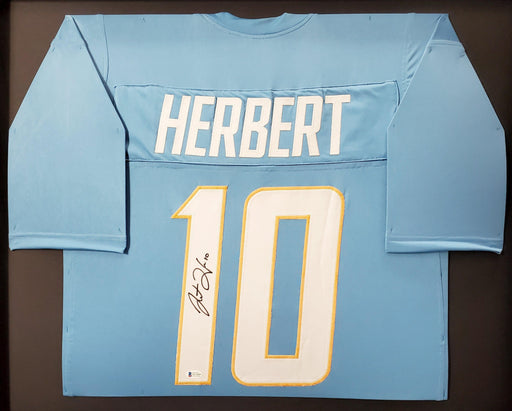 San Diego Chargers Justin Herbert Autographed Dark Blue Nike Twill Jersey  Size L Beckett BAS Witness Stock #215029