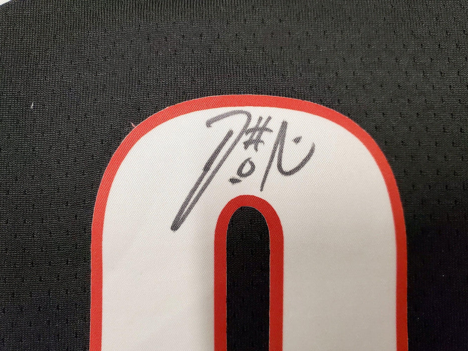 Portland Trail Blazers Damian Lillard Autographed Black Nike Jersey Size L Beckett BAS Stock #195898 - RSA