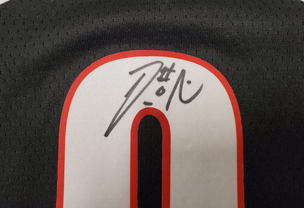 Portland Trail Blazers Damian Lillard Autographed Black Nike Jersey Size M Beckett BAS Stock #195899 - RSA