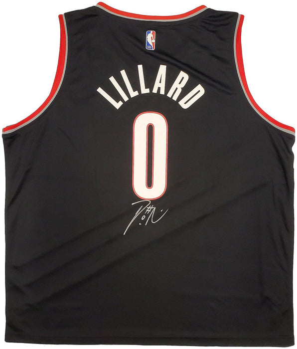 Portland Trail Blazers Damian Lillard Autographed Black Fanatics Jersey Size XXL Beckett BAS Stock #196413 - RSA