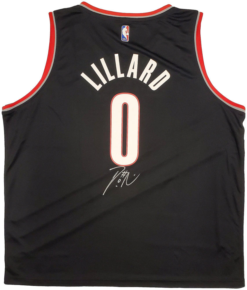 Portland Trail Blazers Damian Lillard Autographed Black Fanatics Jersey Size XXL Beckett BAS Stock #196413 - RSA