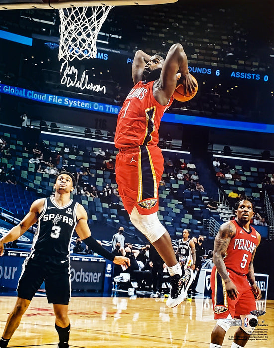 Zion Williamson Autographed Framed 16x20 Photo New Orleans Pelicans Fanatics Holo Stock #201282 - RSA