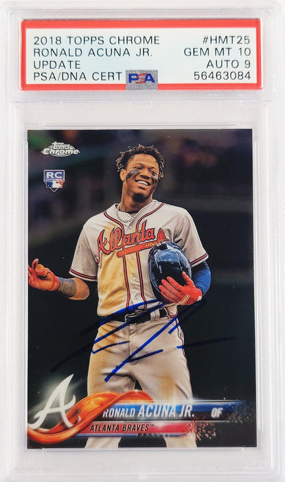 Ronald Acuna Jr. Autographed 2018 Topps Chrome Update Rookie Card