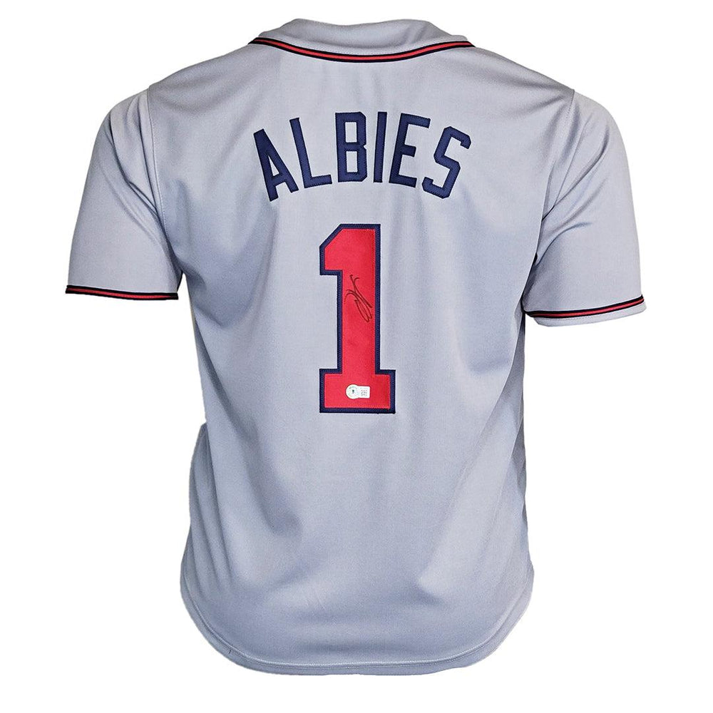 Ozzie Albies Signed Atlanta Grey Baseball Jersey (Beckett) — RSA