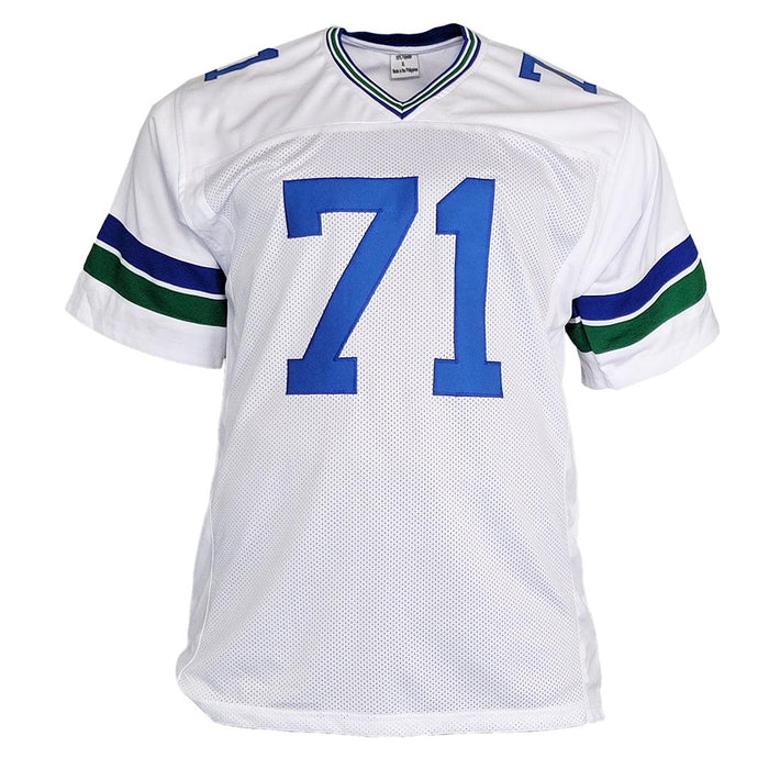 Walter Jones Autographed Seattle Custom Blue Football Jersey - BAS