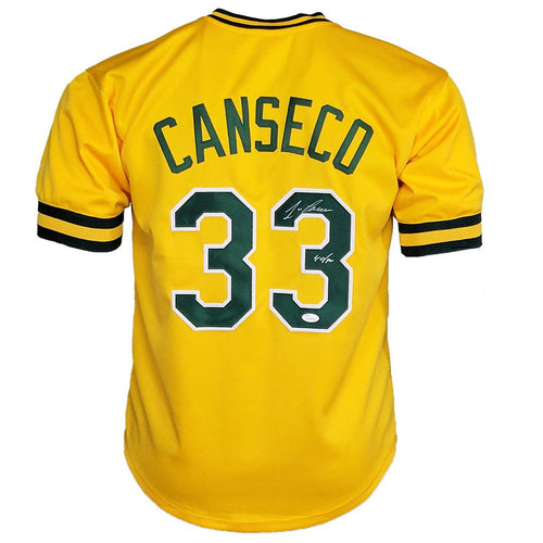 Jose Canseco Autographed Yellow Baseball Jersey