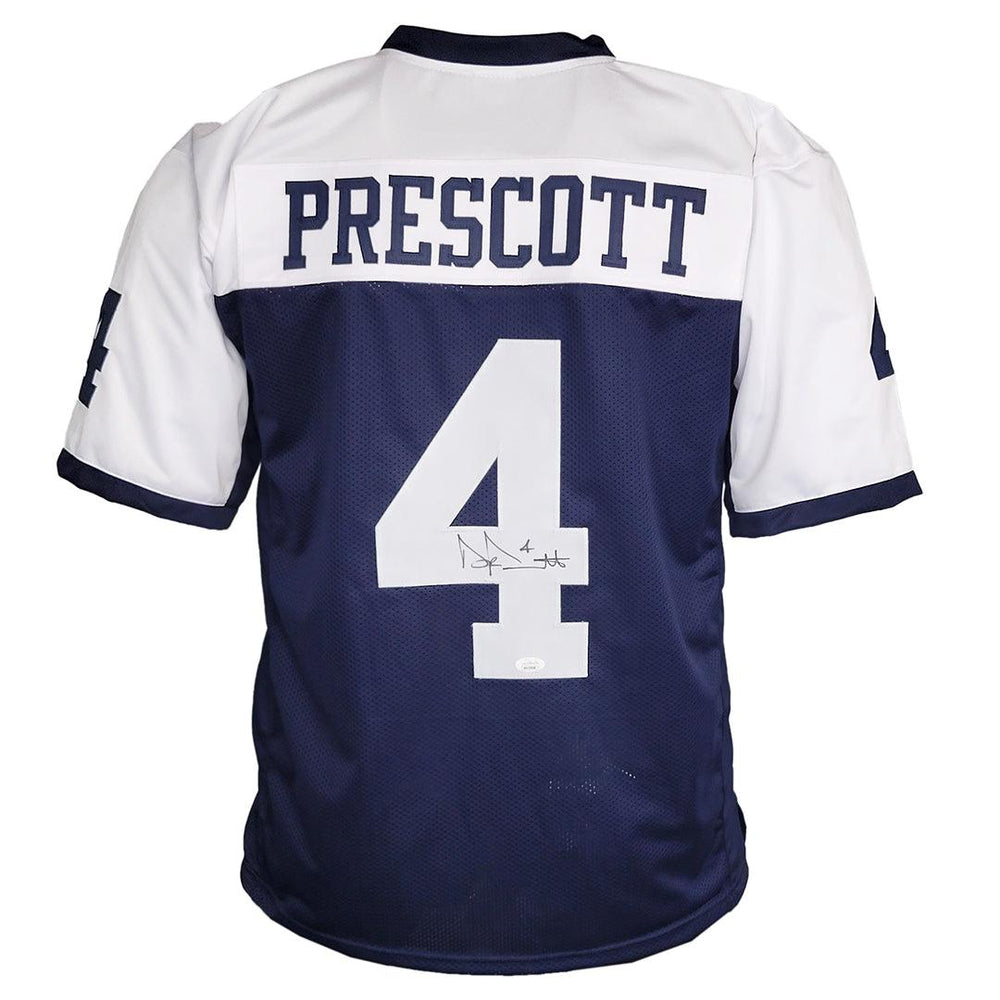 Dak Prescott Dallas Cowboys Signed Autograph White Custom Jersey JSA  Certified