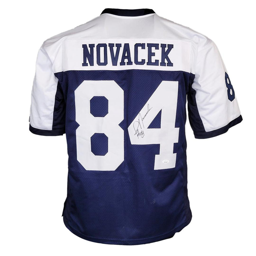 Jay Novacek Signed Dallas Thanksgiving Football Jersey (JSA) - RSA