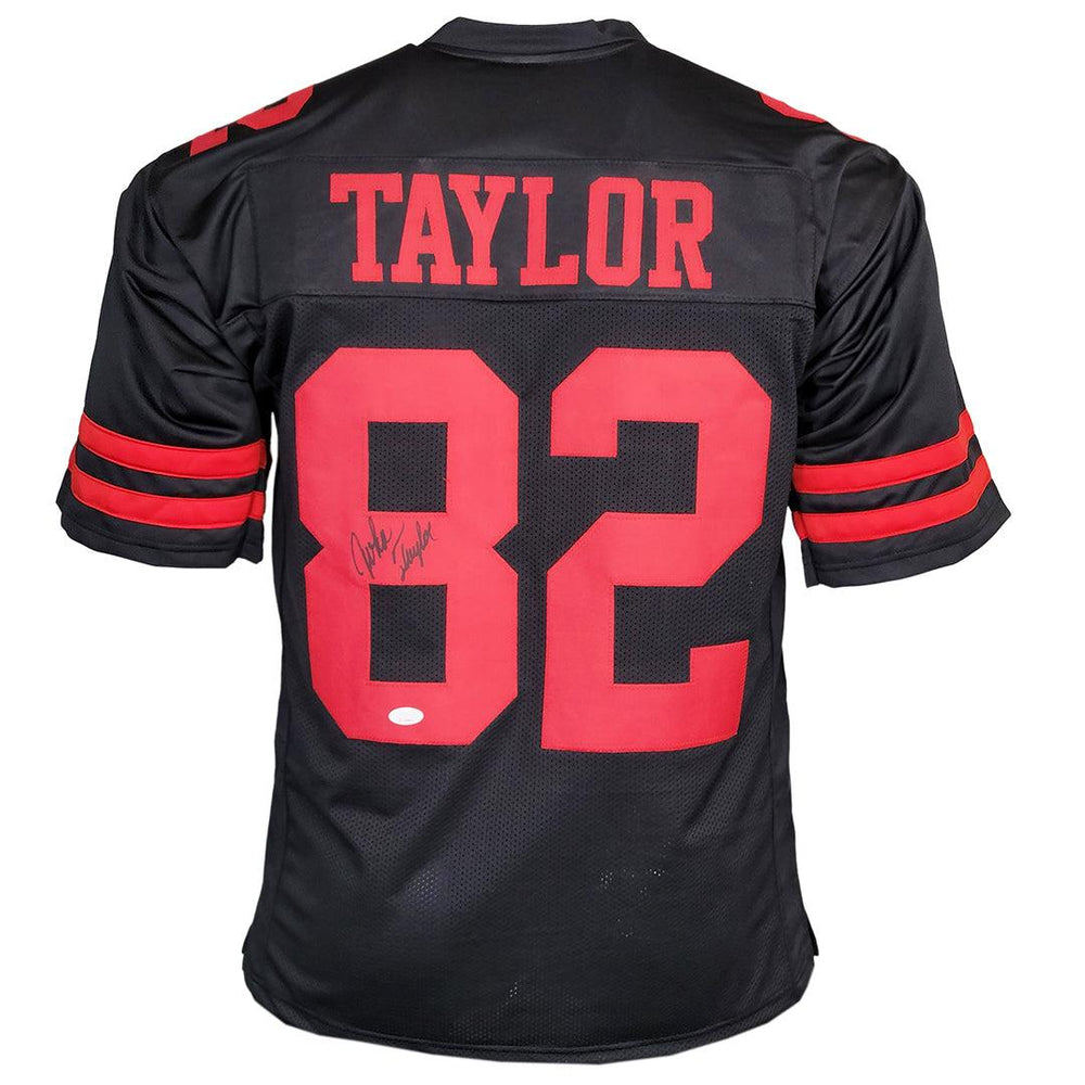 John Taylor Autographed San Francisco Custom Black Football Jersey - BAS