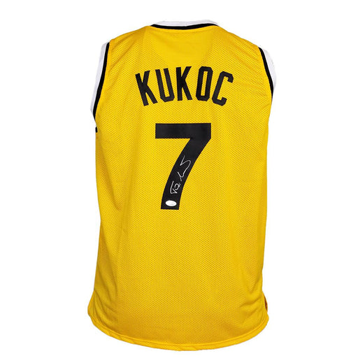 Toni Kukoc Signed Yellow Basketball Jersey (JSA) - RSA