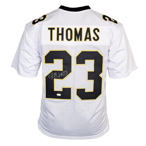 Pierre Thomas Signed New Orleans White Football Jersey (JSA) - RSA