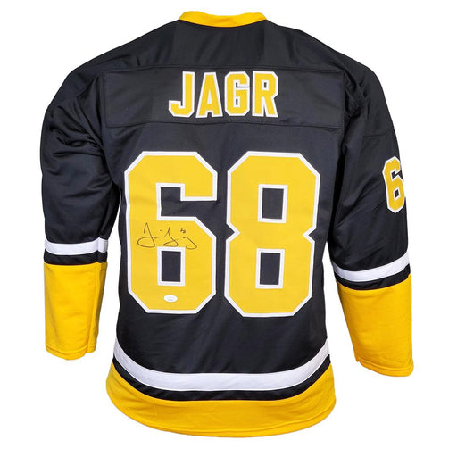 Jaromir Jagr Autographed Pittsburgh Pro Style Hockey Jersey Black (JSA)