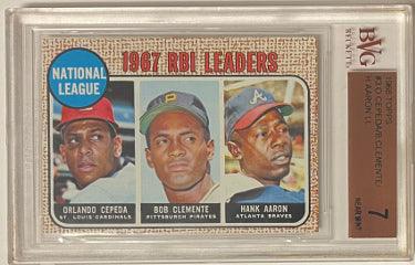 1968 Topps 1967 RBI Leaders Hank Aaron/Roberto Clemente/Orlando