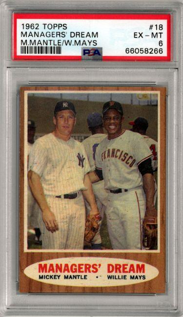 Collectible baseball card - Willie Mays of New York Mets Stock
