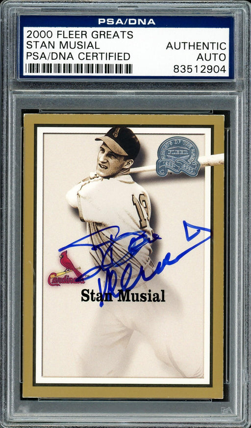 Stan Musial Autographed and Framed White Cardinals Majestic Jersey
