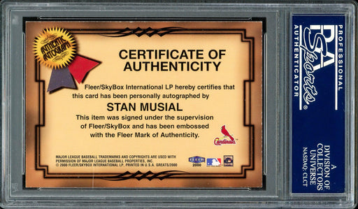 Framed Stan Musial St. Louis Cardinals Autographed Jersey - PSA